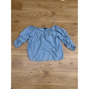 Lane Bryant Denim Off Shoulder Shirt